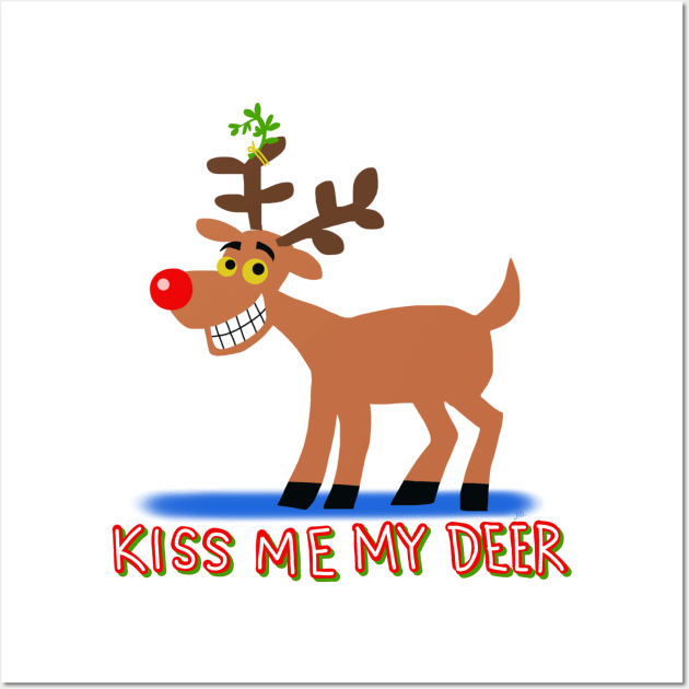 kiss me my deer Wall Art by wolfmanjaq